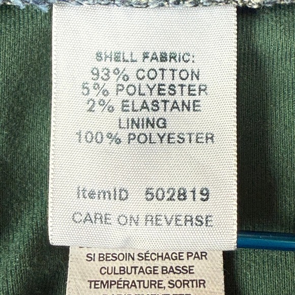 L.L. Bean Jeans Womens 14 Blue Classic Fit Denim Green Flannel Lined High Rise - Picture 5 of 16